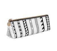 ZTPOWQA Estuche organizador de gran capacidad con diseño de rayas triangulares bohemias para adolescentes, bolsa organizadora de gran capacidad, para la escuela y uso diario