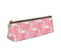 ZTPOWQA Estuche organizador de gran capacidad con estampado de hojas de palmera y flamenco de verano, para adolescentes, artículos esenciales para la escuela