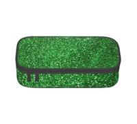 ZTPOWQA Estuche para lápices con estampado brillante de lentejuelas verdes, funcional, elegante, para adolescentes, niñas, adultos, escuela, universidad, uso diario