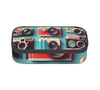 ZTPOWQA Estuche para lápices con estampado de cámara retro y elegante, para adolescentes, niñas, adultos, escuela, universidad, uso diario