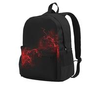 ZTPOWQA Explosion Burst - Mochila para adultos con estampado rojo y negro, resistente al agua, ligera, para viajeros al aire libre, picnics