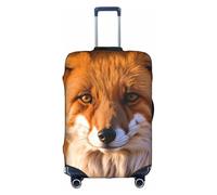 ZTPOWQA Fox Print - Funda decorativa para equipaje de viaje, con cremallera oculta, antiarañazos, a prueba de polvo, White, L