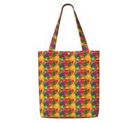 ZTPOWQA Fresh Fruits - Bolsa de hombro de lona con estampado de piña, gran capacidad, para compras, uso diario, aventuras de fin de semana