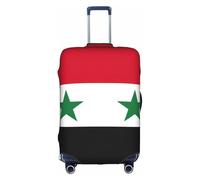 ZTPOWQA Funda decorativa para equipaje de viaje con estampado de bandera de la República Árabe Siria, con cremallera oculta, antiarañazos, a prueba de polvo, White, XL