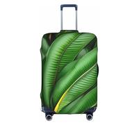 ZTPOWQA Funda decorativa para equipaje de viaje con estampado de hojas de plátano, con cremallera oculta, antiarañazos, a prueba de polvo, White, XL