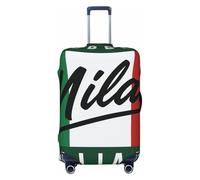 ZTPOWQA Funda para maleta lavable con estampado de Milán, Italia, protector de equipaje personalizado, elástico, antiarañazos, Black, XL