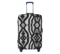ZTPOWQA Funda protectora para maleta, lavable, con estampado de piel de serpiente, color blanco y negro, Black, XL