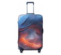 ZTPOWQA Funda universal elástica para maleta, accesorio de viaje, con estampado de dragón mágico, Black, L, Equipaje de mano