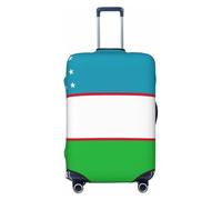 ZTPOWQA Funda universal elástica para maleta, accesorio de viaje, diseño de bandera de la República de Uzbekistán, Black, XL, Equipaje de mano