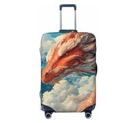 ZTPOWQA Funda universal elástica para maleta, accesorio de viaje, diseño de escamas de dragón mágico en 3D, Black, M, Equipaje de mano