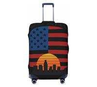 ZTPOWQA Funda universal elástica para maleta, accesorio de viaje, diseño de Los Ángeles, Black, L, Equipaje de mano