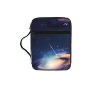 ZTPOWQA Galaxy in The Universe - Bolsa de almacenamiento de la Biblia con estampado de galaxia en el universo para hombres, mujeres, pastores, impermeable, organizador de escrit