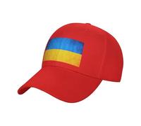 ZTPOWQA Gorra de béisbol unisex con estampado de bandera de Ucrania, transpirable, de ala plana, accesorio de verano para uso diario al aire libre, rosso, Talla única