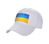 ZTPOWQA Gorra de béisbol unisex con estampado de bandera de Ucrania, transpirable, de ala plana, accesorio de verano para uso diario al aire libre, blanco, Talla única