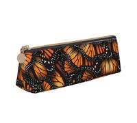 ZTPOWQA Heaps of Orange Monarch Butterflies - Estuche organizador de gran capacidad con diseño de mariposas monarca para adolescentes, artículos esenciales para el día a día