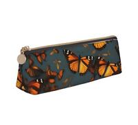 ZTPOWQA Heaps of Orange Monarch Butterflies - Estuche organizador de gran capacidad con diseño de mariposas monarca para adolescentes, artículos esenciales para el día a día
