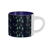 ZTPOWQA Hermosa botella de tazas de cerámica de gran capacidad con estampado Under The Night Sky para hombres y mujeres, para el hogar, oficina, cocina, cafetería, regalo al aire libre