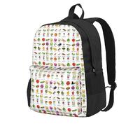 ZTPOWQA Introducción de varias verduras con estampado de mochila para adultos, resistente al agua, ligera, para viajeros al aire libre, aventureros, picnics