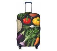 ZTPOWQA Introducción de varias verduras con estampado decorativo para equipaje de viaje, maletas con cremallera oculta, antiarañazos, a prueba de polvo, White, XL