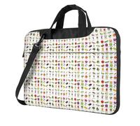 ZTPOWQA Introducción de varias verduras con estampado elegante bolsa portátil de un solo hombro para oficina, negocios, viajes diarios, Black, 15.6 inch