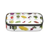 ZTPOWQA Introducción de varios lápices con estampado de verduras, funcional, elegante, para adolescentes, niñas, adultos, escuela, universidad, uso diario