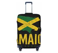 ZTPOWQA Jamaica - Funda protectora de equipaje con diseño de mapa de Jamaica, lavable, lavable, antiarañazos, para viaje, Black, M