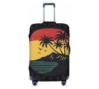 ZTPOWQA Jamaica Tropic-Standard-Scale-4_00x - Funda para maleta lavable con impresión personalizada, protector de equipaje, elástico, antiarañazos, Black, XL