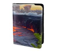 ZTPOWQA Kilauea Volcanos - Funda de piel con diseño de volcanes para hombre y mujer, Black, Talla única