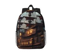ZTPOWQA Mochila cómoda con estampado de barco pirata de fantasía, para viajes, universidad, escuela, compartimento para laptop, entusiastas del aire libre