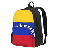 ZTPOWQA Mochila para adultos con estampado de bandera de Venezuela, resistente al agua, ligera, para viajeros al aire libre, aventureros, picnics
