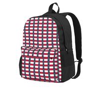 ZTPOWQA Mochila para adultos con estampado de bandera del estado de Carolina del Norte, resistente al agua, ligera, para viajeros al aire libre, aventureros y picnics
