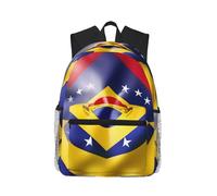 ZTPOWQA Mochila unisex ligera e informal con estampado de bandera de Venezuela, gimnasio, viajes, senderismo, uso diario al aire libre