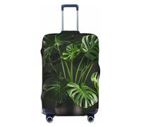 ZTPOWQA Monstera Deliciosa - Funda universal elástica para maleta, accesorio de viaje, diseño de palmera de plátano, Black, L, Equipaje de mano