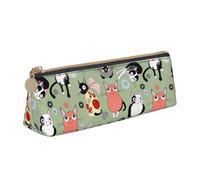 ZTPOWQA Precioso estuche organizador de gran capacidad con diseño de gatos de dibujos animados para adolescentes, artículos esenciales para el día a día