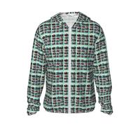 ZTPOWQA Retro Cool Camera Collection - Sudadera con capucha para hombre, ligera, transpirable, protección solar, para correr al aire libre, Negro, XL