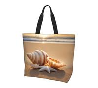 ZTPOWQA Seashell Landscape On The Beach - Bolsa de hombro de gran capacidad, unisex, ligera, casual, viajes, viajes, etc