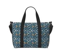 ZTPOWQA Sharks - Bolsa de viaje versátil con estampado náutico para hombre y mujer, ligera, para fin de semana
