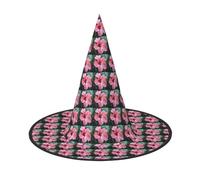 ZTPOWQA Sombrero de temporada con estampado de flores rosas hawaianas, unisex, accesorio para fiesta de carnaval, cosplay, disfraz temático