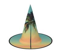 ZTPOWQA Sombrero unisex con estampado de palmera para fiesta de carnaval, cosplay, disfraz temático