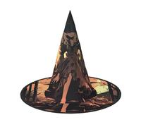ZTPOWQA Sombrero unisex con estampado de terror de Halloween, para fiesta de carnaval, cosplay, temática, festivo