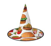 ZTPOWQA Sombrero unisex de temporada con estampado de comida rápida, accesorio para fiesta de carnaval, cosplay, disfraz temático