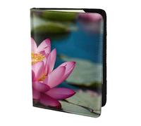 ZTPOWQA Spirit of The Lotus - Funda de piel para pasaporte, para hombre y mujer, Black, Talla única