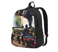 ZTPOWQA Steam Little Train Print - Mochila para adultos, resistente al agua, ligera, para viajeros al aire libre, aventureros y picnics