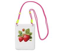ZTPOWQA Strawberry clipart Print - Bolso cruzado delgado para teléfono para mujer y hombre, resistente al agua, para festivales, correr, ciclismo, fucusia, Talla única