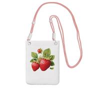 ZTPOWQA Strawberry clipart Print - Bolso cruzado delgado para teléfono para mujer y hombre, resistente al agua, para festivales, correr, ciclismo, Pink, Talla única
