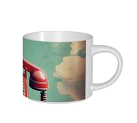 ZTPOWQA Tazas de cerámica con impresión de teléfono de Londres retro de Inglaterra, para hombres y mujeres, de gran capacidad, para casa, oficina, cocina, cafetería, regalo al aire libre