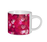 ZTPOWQA Tazas de cerámica de gran capacidad con estampado de corazón para el día de San Valentín, para el hogar, oficina, cocina, cafetería, regalo al aire libre