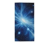 ZTPOWQA Toalla de playa extra larga con estampado de galaxia azul para hombres y mujeres, toallas de baño ligeras de secado rápido para gimnasio al aire libre