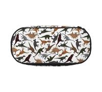 ZTPOWQA Trotting Retrievers - Estuche para lápices con revestimiento plano, diseño de huellas de patas, estuche funcional para la escuela, viajes, oficina, uso práctico, Black, Talla única