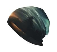 ZTPOWQA UFO at Night - Gorro cálido para mujer y hombre, transpirable, para uso casual, aventuras al aire libre, color negro